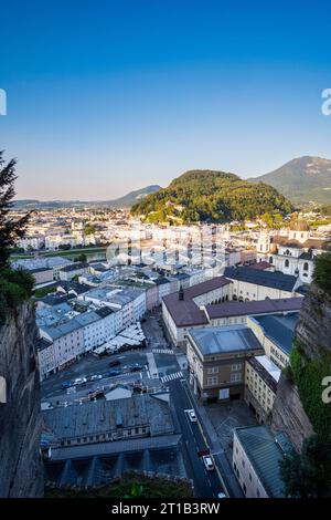 Vista dal Moenchsberg, Salisburgo, Austria Foto Stock