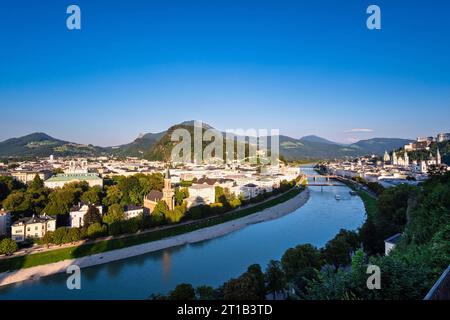 Vista dal Moenchsberg, Salisburgo, Austria Foto Stock