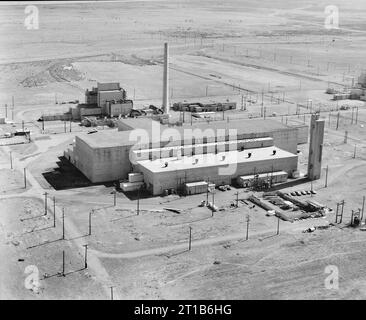 Complesso D-Reactor, area 100-D, costruito durante il progetto Manhattan e la seconda guerra mondiale, Richland, Benton County, Washington, USA, storico record di ingegneria americano Foto Stock