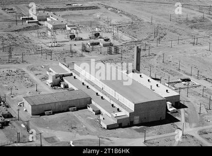 Complesso D-Reactor, area 100-D, costruito durante il progetto Manhattan e la seconda guerra mondiale, Richland, Benton County, Washington, USA, storico record di ingegneria americano Foto Stock