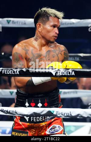 Ariake Arena Tokyo, Giappone. 12 ottobre 2023. John Riel Casimero, 12 OTTOBRE 2023 - Boxing : 10R Super Bantamweight bout all'Ariake Arena Tokyo, Giappone. Crediti: Naoki Nishimura/AFLO SPORT/Alamy Live News Foto Stock