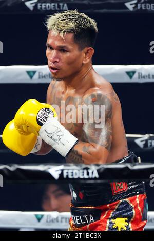 Ariake Arena Tokyo, Giappone. 12 ottobre 2023. John Riel Casimero, 12 OTTOBRE 2023 - Boxing : 10R Super Bantamweight bout all'Ariake Arena Tokyo, Giappone. Crediti: Naoki Nishimura/AFLO SPORT/Alamy Live News Foto Stock