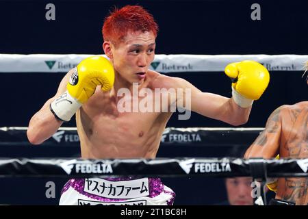 Ariake Arena Tokyo, Giappone. 12 ottobre 2023. Yukinori Oguni, 12 OTTOBRE 2023 - Boxing : 10R Super Bantamweight bout all'Ariake Arena Tokyo, Giappone. Crediti: Naoki Nishimura/AFLO SPORT/Alamy Live News Foto Stock