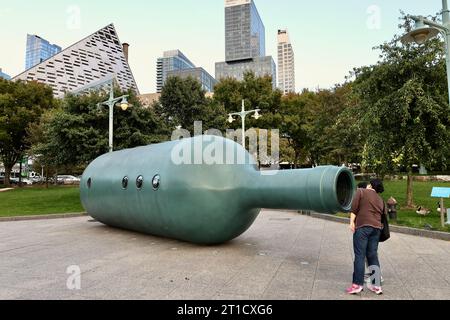 Far West Midtown Manhattan vicino al fiume Hudson Foto Stock