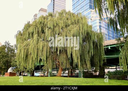 Far West Midtown Manhattan vicino al fiume Hudson Foto Stock