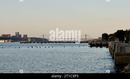 Far West Midtown Manhattan vicino al fiume Hudson Foto Stock