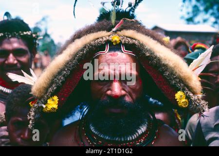 Papua nuova Guinea. Southern Highlands. Tribù locale. Foto Stock