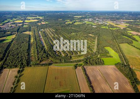 Luftbild, Munitionsversorgungszentrum West, Wulfen, Dorsten, Ruhrgebiet, Nordrhein-Westfalen, Deutschland ACHTUNGxMINDESTHONORARx60xEURO *** Vista aerea, centro di rifornimento di munizioni ovest, Wulfen, Dorsten, zona della Ruhr, Renania settentrionale-Vestfalia, Germania ATTENTIONxMINESTHONORARx60xEURO credito: Imago/Alamy Live News Foto Stock