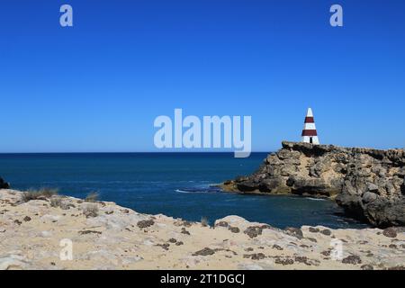 L'iconico obelisco durante il giorno a Robe South Australia Foto Stock