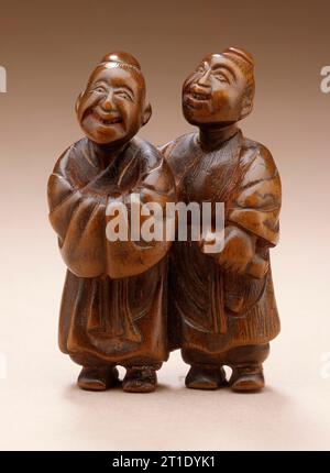 Kanzan e Jittoku: Two Zen Worthies, fine XVIII secolo. Foto Stock