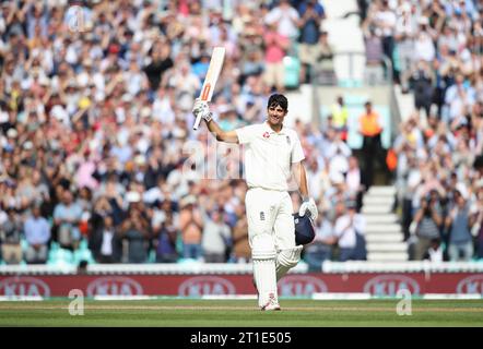 Foto del file datata 10-09-2018 di Alastair Cook. L'ex capitano inglese di Essex, Alastair Cook, ha annunciato il suo ritiro dal cricket in una dichiarazione sul sito web della contea. Data di pubblicazione: Venerdì 13 ottobre 2023. Foto Stock