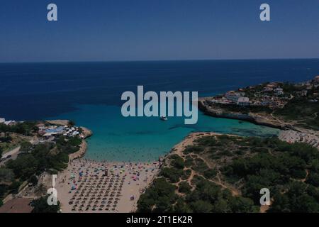 Imagen aerea de playas de Mallorca Foto Stock