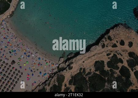 Imagen aerea de playas de Mallorca Foto Stock