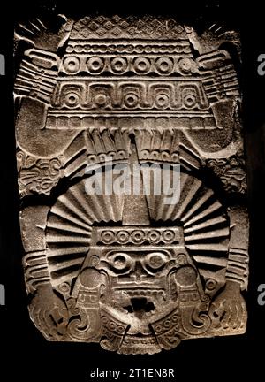 Statua o scultura di Ideologia a Tlaloc nel Museo Nazionale di Antropologia-Museo Nacional De Antropologia, città del Messico Foto Stock