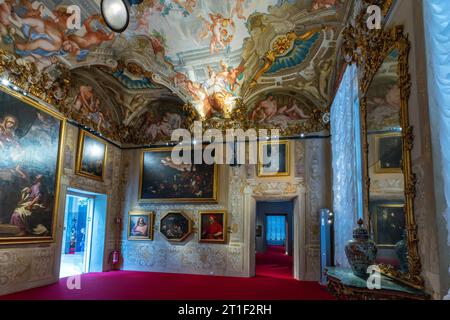 Hall of Autumn. Interno di Palazzo Rosso detto anche Palazzo Brignole sale, è oggi un museo situato in via Garibaldi, nel centro storico di Foto Stock
