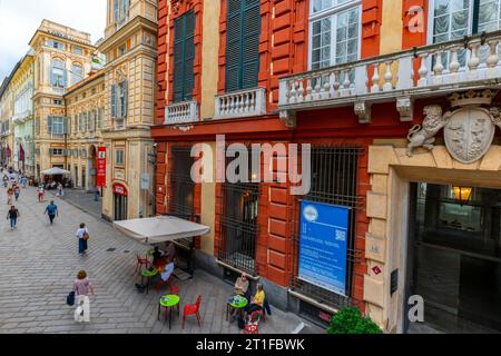 Palazzo Rosso detto anche Palazzo Brignole sale, è oggi un museo situato in via Garibaldi, nel centro storico di Genova. Liguria, Ital Foto Stock