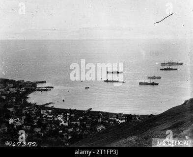 La US Navy in interwar periodo USS MARTHA WASHINGTON in Trebisonda Porto. Foto Stock