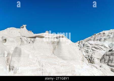 Sarakiniko White Rock a Milos Foto Stock