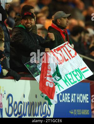 Fir Park, Motherwell, Regno Unito. 13 ottobre 2023. UEFA Under-21 Euro 2025 Qualifier Football, Scozia U21 contro Ungheria U21; Ungheria Fans Credit: Action Plus Sports/Alamy Live News Foto Stock