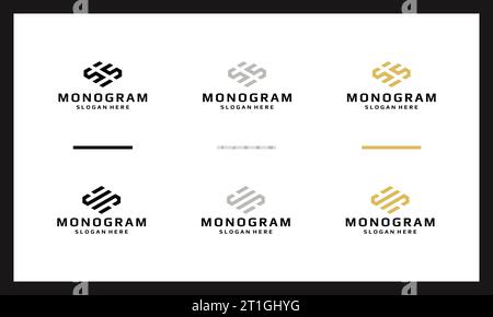 Raccolta di loghi monogrammi lettera S astratta. icona per affari di lusso, elegante e semplice. Vettori Premium. Illustrazione Vettoriale