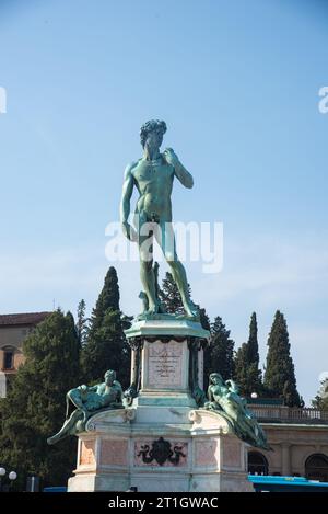 Firenze, Italia. Vista aerea della città da Piazzale Michelangelo Foto Stock
