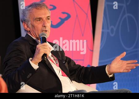Trento, Italia. 13 ottobre 2023. Franco Uncini durante la sesta edizione del Festival dello Sport il 13 ottobre 2023, Trento, Italia. Credito: Agenzia fotografica indipendente/Alamy Live News Foto Stock