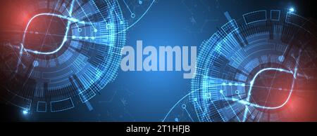 Modello scientifico, sfondo o banner con molecole di DNA. Illustrazione Vettoriale