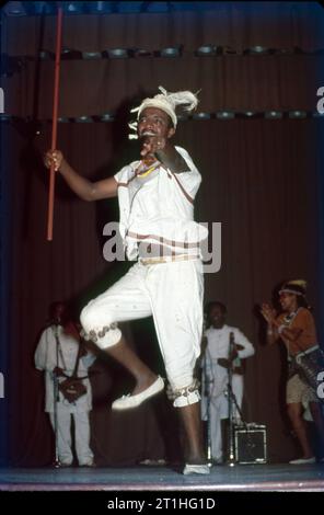 La danza africana si riferisce ai vari stili di danza dell'Africa subsahariana. Queste danze sono strettamente connesse con i ritmi tradizionali e le tradizioni musicali della regione. La musica e la danza sono parte integrante di molte società africane tradizionali. Foto Stock