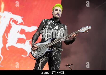 16 giugno 2023: I motionless in White si esibiscono all'Hellfest Open Air festival Foto Stock