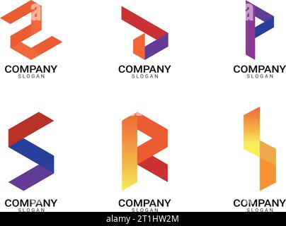 migliore raccolta di modelli di logo letter Illustrazione Vettoriale
