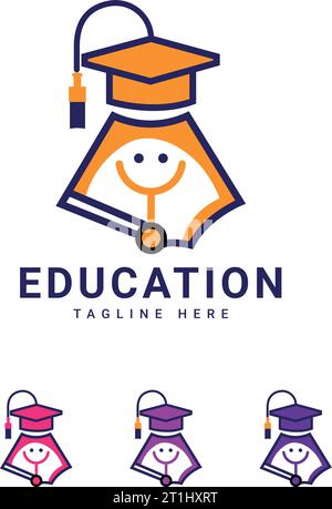 modello vettoriale di design del logo education Illustrazione Vettoriale