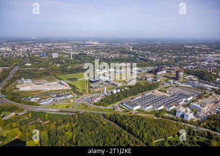 Luftbild, Technologiepark Gewerbegebiet Phoenix West, Hörde, Dortmund, Ruhrgebiet, Nordrhein-Westfalen, Deutschland ACHTUNGxMINDESTHONORARx60xEURO *** Vista aerea, parco tecnologico industriale Phoenix West, Hörde, Dortmund, zona della Ruhr, Renania settentrionale-Vestfalia, Germania ATTENTIONxMINESTHONORARx60xEURO credito: Imago/Alamy Live News Foto Stock