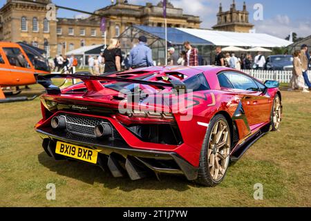 Lamborghini Aventador SVJ LP 770-4, in mostra al Salone privato Concours d'Elégance che si tiene a Blenheim Palace. Foto Stock