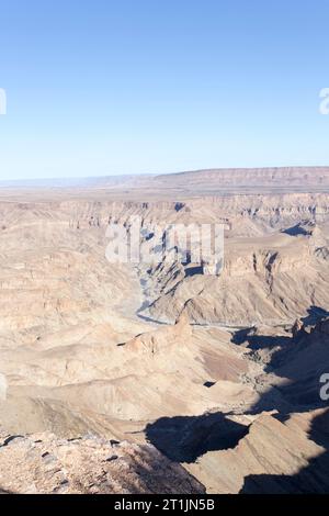 Una vista del canyon del fiume di pesce in Namibia Foto Stock