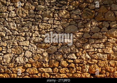 Foto dettagliata di una parete calcarea semplice - foto stock Foto Stock