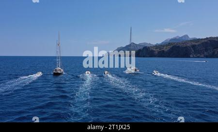Imagen aerea de playas de Mallorca Foto Stock