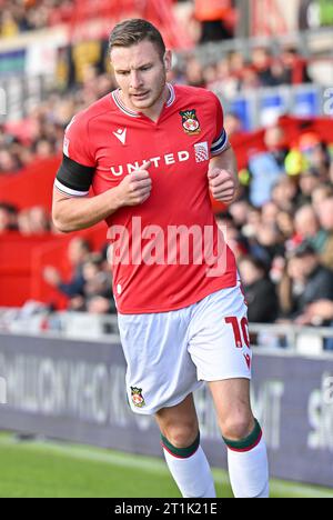 Wrexham, Regno Unito. 14 ottobre 2023. Paul Mullin 10# del Wrexham Association Football Club, durante la partita Sky Bet League 2 Wrexham vs Salford City a Stok CAE Ras, Wrexham, Regno Unito, 14 ottobre 2023 (foto di Cody Froggatt/News Images) a Wrexham, Regno Unito il 14 ottobre 2023. (Foto di Cody Froggatt/News Images/Sipa USA) credito: SIPA USA/Alamy Live News Foto Stock