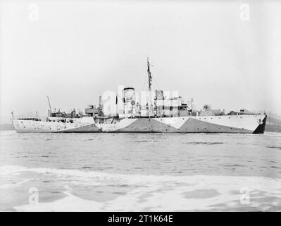 British Flower Class Corvette HMS Campunala. Foto Stock