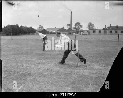 Riabilitazione di soldati britannici dalla Normandia - il lavoro di Robert Jones e Dame Agnes Hunt Orthopedic Hospital, Oswestry, Shropshire, Inghilterra, Regno Unito, 1944. Foto Stock