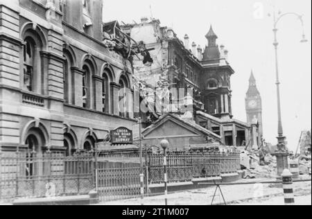 Danni della bomba a Londra 1939 - 1945 St Thomas Hospital di Lambeth che è stata gravemente danneggiata in un raid aereo durante il mese di settembre 1940. Foto Stock