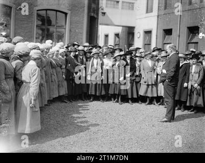 Costruzione navale durante la prima guerra mondiale Foto Stock