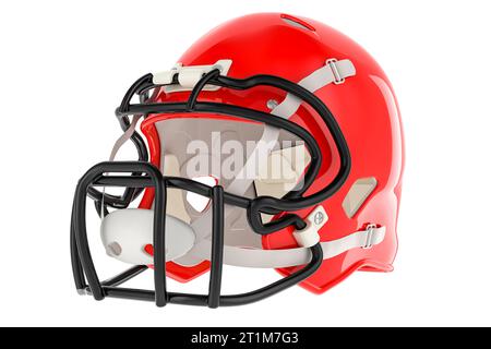 Il football americano casco, 3D rendering isolati su sfondo bianco Foto Stock