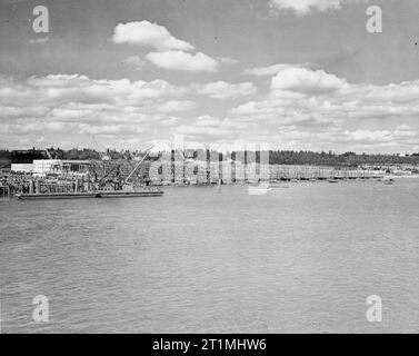 La costruzione navale nell'Kaiser Cantieri navali negli Stati Uniti durante la Seconda Guerra Mondiale posti a uno del Kaiser Co cantieri navali a Richmond, California. Foto Stock