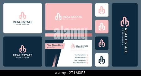Modello di design del logo di un edificio immobiliare, illustrazione grafica vettoriale. Simbolo, icona, creativo. Illustrazione Vettoriale
