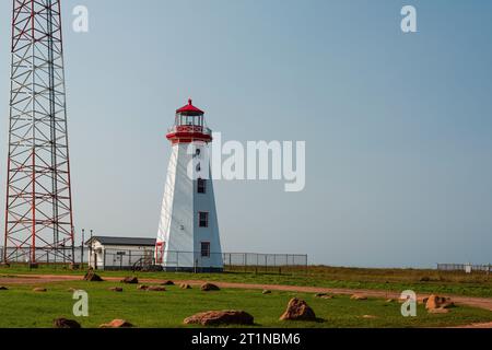 Faro di North Cape   stagno di Seacow, Prince Edward Island, CAN Foto Stock