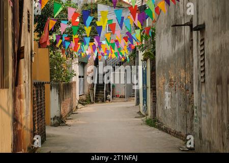 Long Khe, provincia di Bac Ninh, Vietnam. Scena di strada. Foto Stock