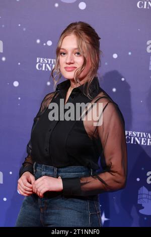 Bella, Francia. 7 ottobre 2023. Nadia Tereszkiewicz partecipa al festival Cineroman Nice 2023, foto e copyright Thierry CARPICO/ATP Images (CARPICO Thierry/ATP/SPP) credito: SPP Sport Press Photo. /Alamy Live News Foto Stock