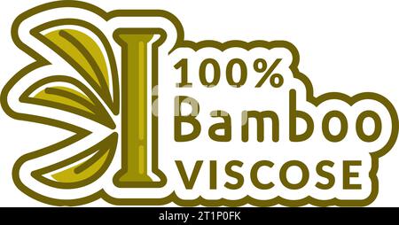 Prodotto in viscosa di bambù, imballaggio ecologico Illustrazione Vettoriale