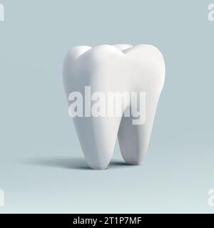 Dente, icona vettoriale di rendering 3D, illustrazione realistica opaca, isolato Illustrazione Vettoriale