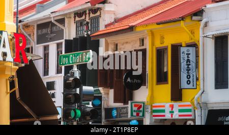 Singapore, Peranakan District di Joo Chiat Foto Stock